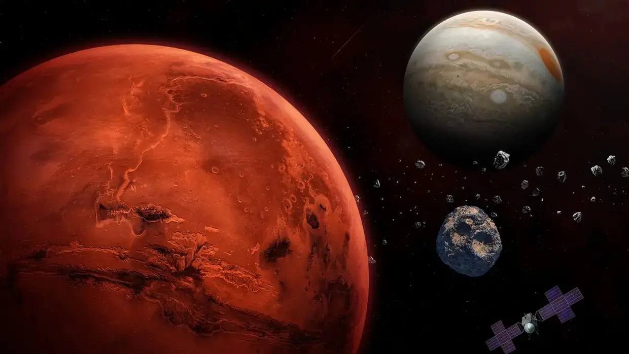 Foto de planetas para ilustrar matéria sobre conjunção entre Lua e três planetas poderá ser vista no Ceará nesta quinta.