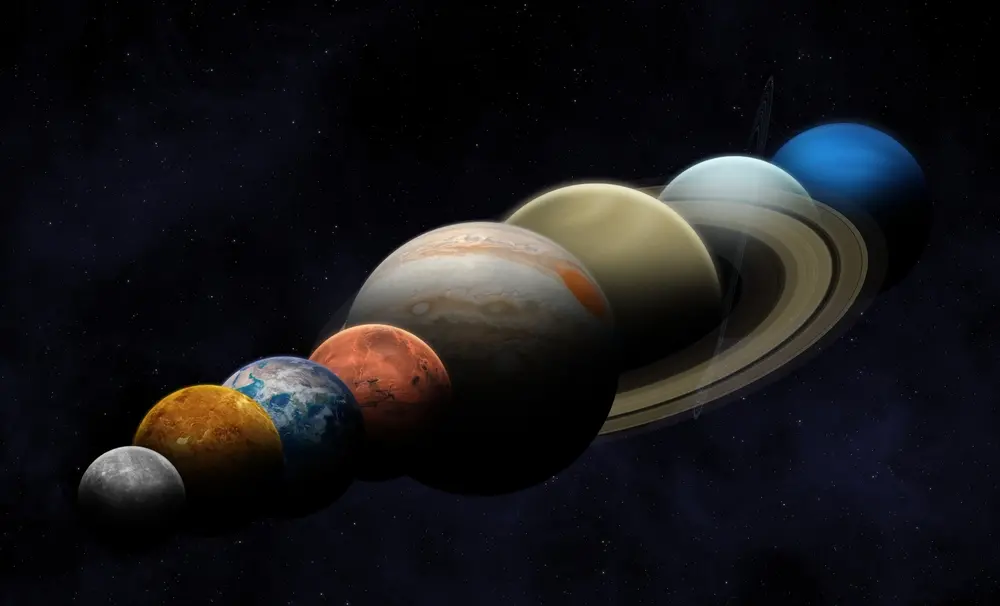 Foto de alinhamento de planetas para ilustrar matéria sobre conjunção entre Lua e três planetas poderá ser vista no Ceará nesta quinta.