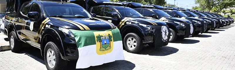 Veículos da Polícia Penal do Rio Grande do Norte.