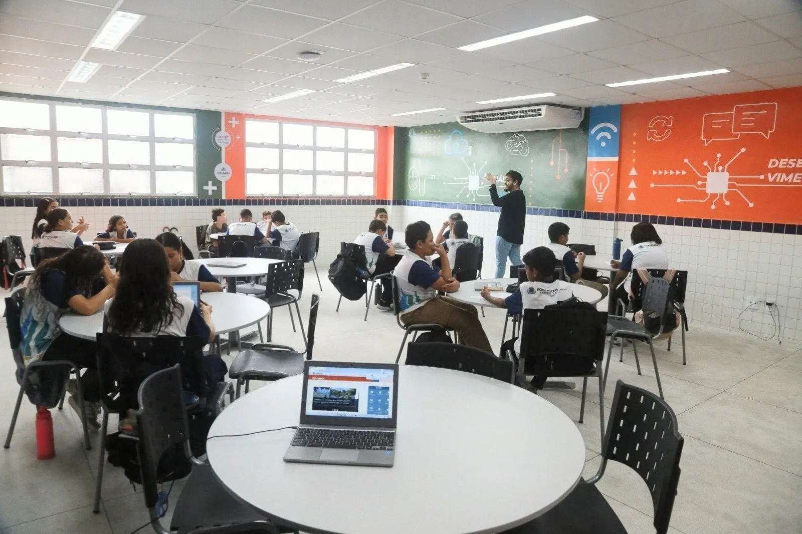 35,5% das escolas já passaram pelo processo de climatização das salas.