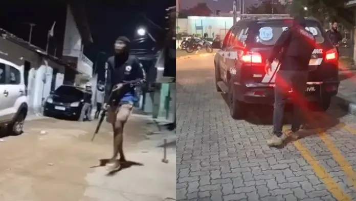 Com 'MK' foram apreendidas duas balaclavas.