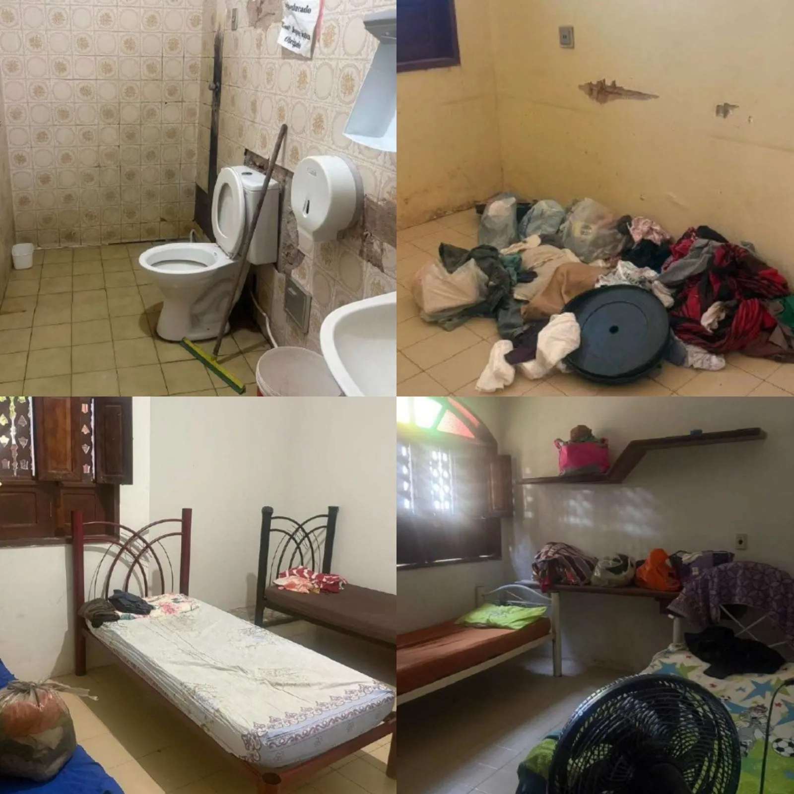 Acomodações da clinica clandestina interditada.