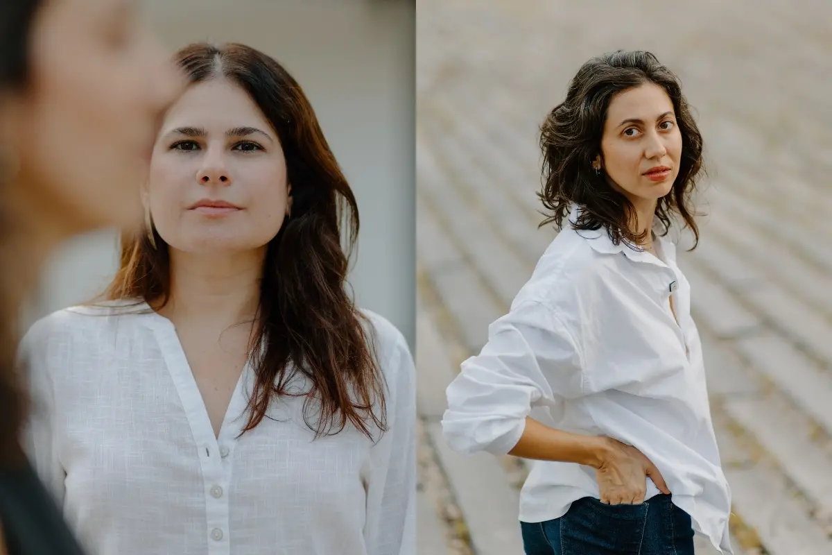 Imagem das poetas Raisa Christina e Carolina Torquato para matéria sobre lançamento de livro em Fortaleza.