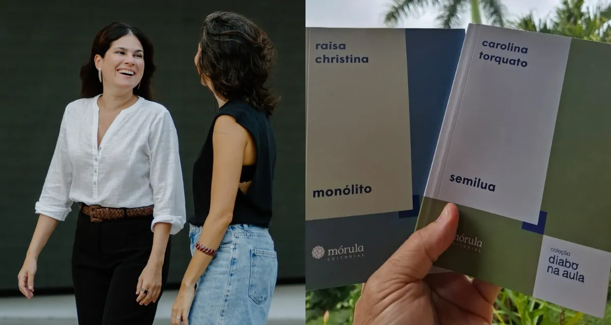 Raisa e Carolina irão abordar o processo de escrita dos livros.