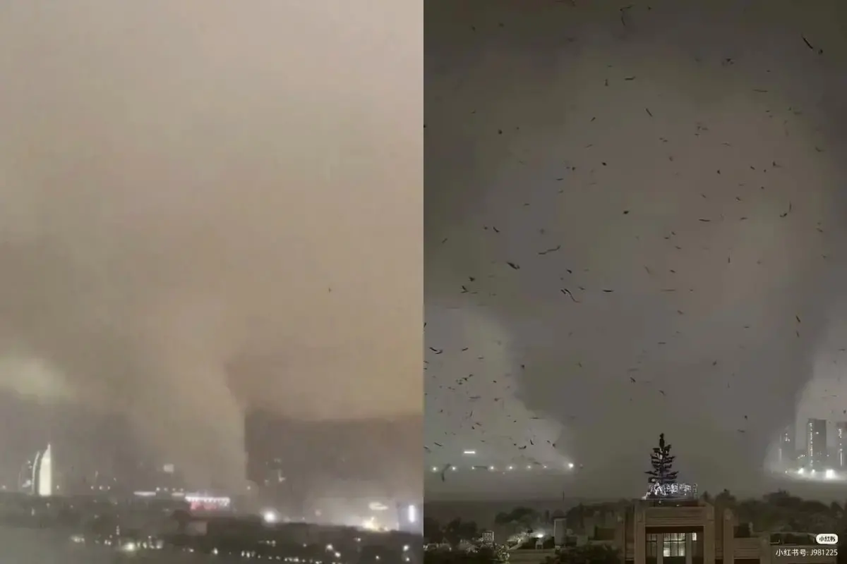 Imagem da notícia: China registra 15 mortes após fortes chuvas e tornado; veja vídeo