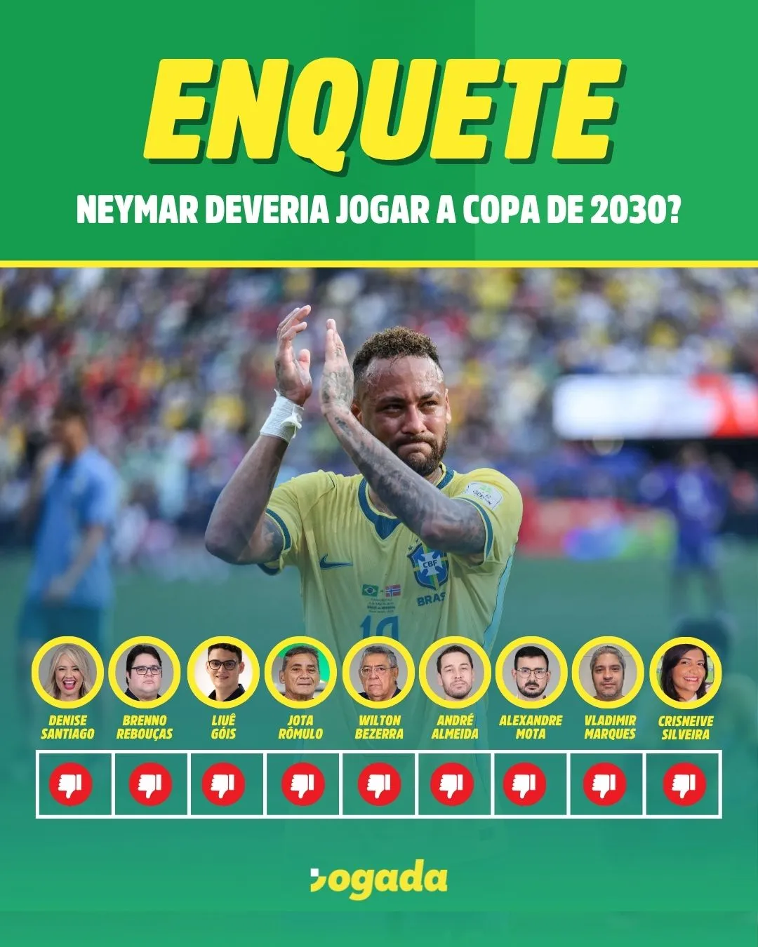 Comentaristas do Jogada opinam sobre Neymar jogar ou não a Copa de 2030