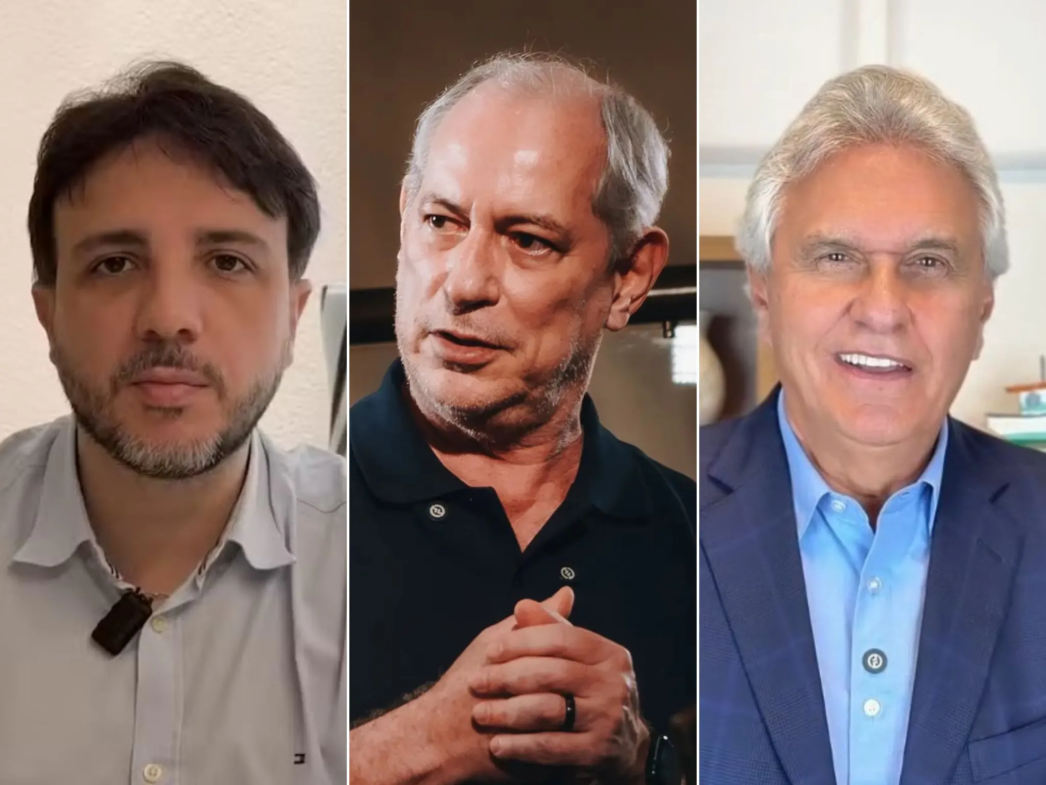 Ciro Gomes ainda definirá posição acerca da disputa pela presidência da República, mas acenou para Renan Santos e Ronaldo Caiado.