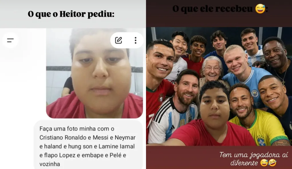 Lena Sena, mãe de Heitor, publicou as imagens nas redes sociais.