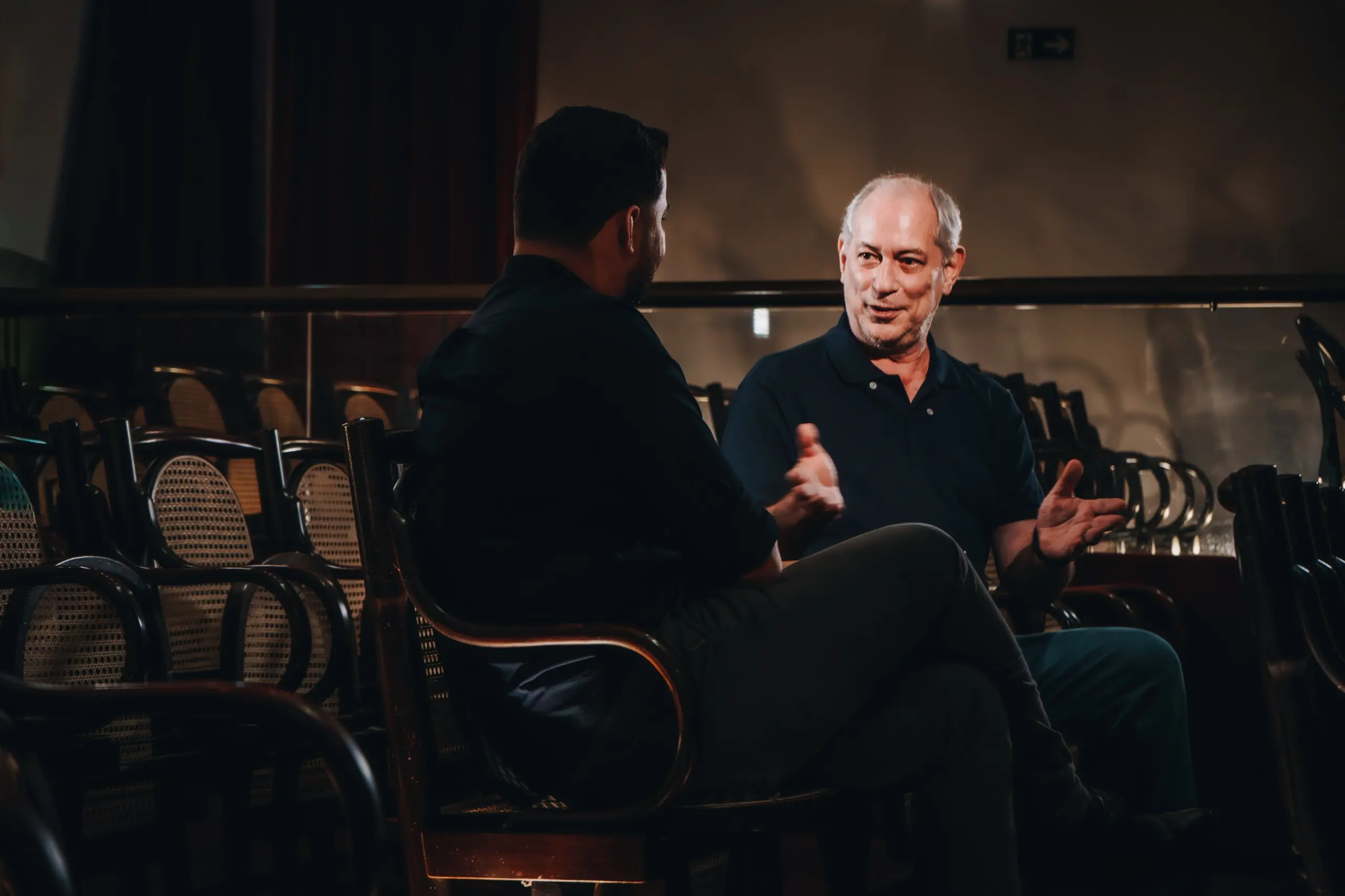 Ciro Gomes durante entrevista ao PontoPoder no Theatro São João.