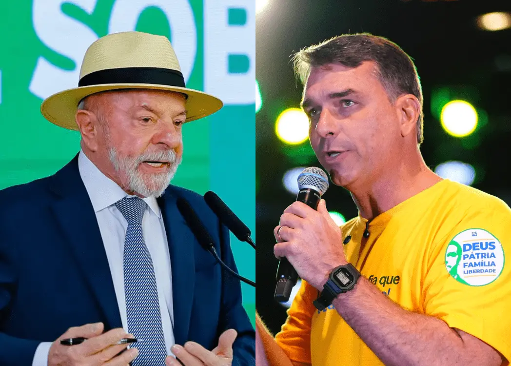 Imagem da notícia Datafolha: Lula tem 40% das intenções de voto e Flávio Bolsonaro tem 43% no 1° turno