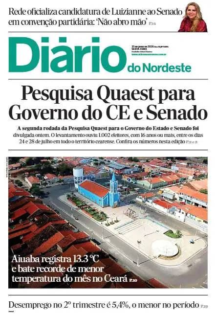 Capa da edição do dia