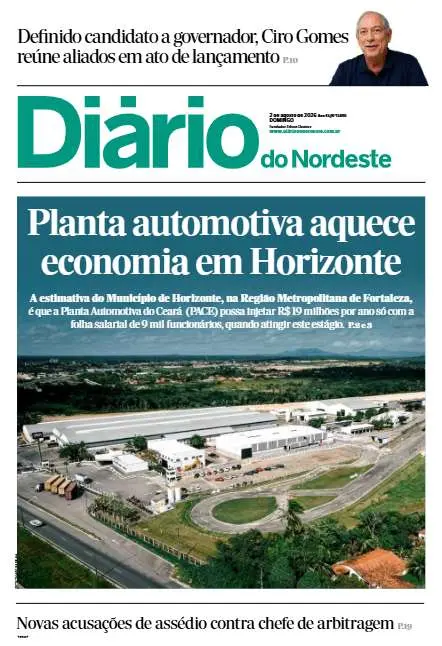 Capa da edição do dia