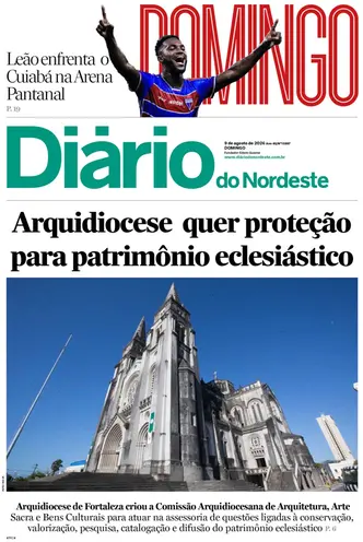Capa da Edição do dia do jornal Diário do Nordeste