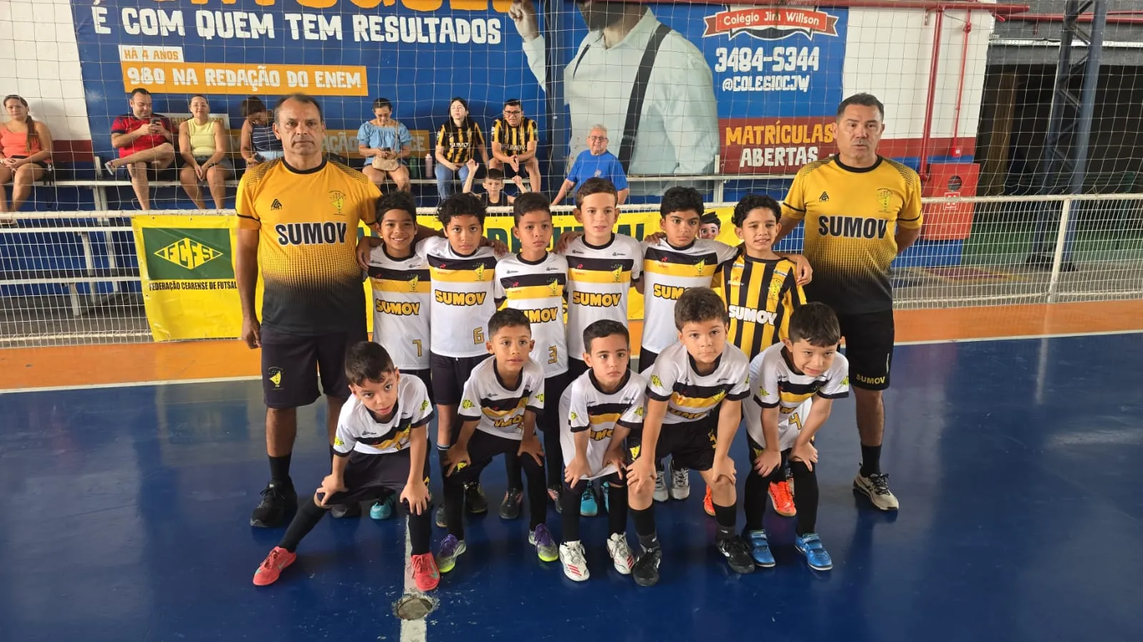 Alunos da categoria sub-9 do Sumov