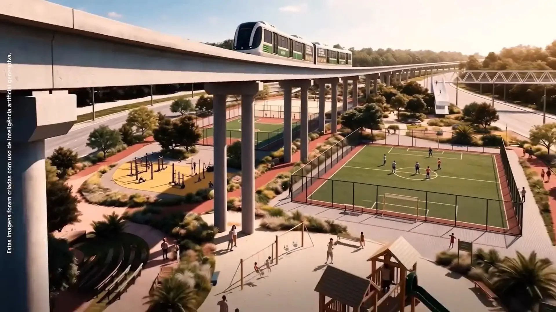Imagem da notícia Avenida do Aeroporto deve ganhar área de lazer e convivência de 23 mil m²; veja projeto