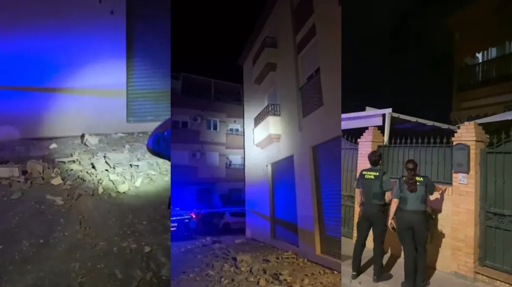 Danos causados pelo terremoto em Granada, no sul da Espanha, neste sábado (15).
