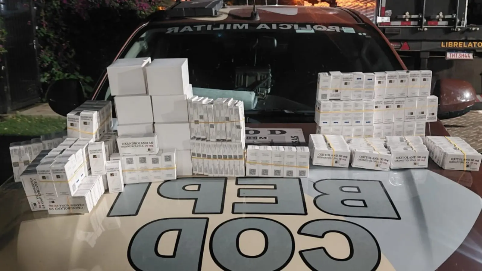 Imagem da notícia Polícia apreende 1500 anabolizantes em caminhão no Ceará