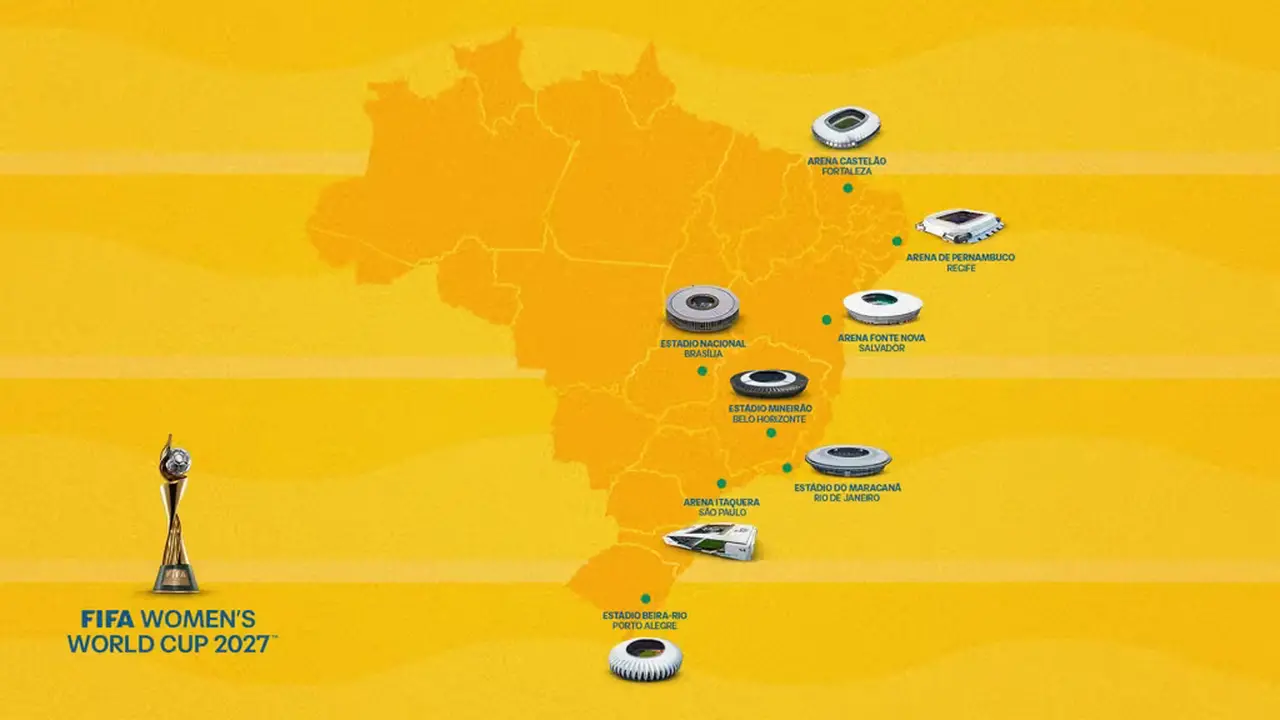 Imagem da notícia Copa Feminina 2027: calendário será divulgado nesta quinta e Castelão saberá que jogos vai sediar