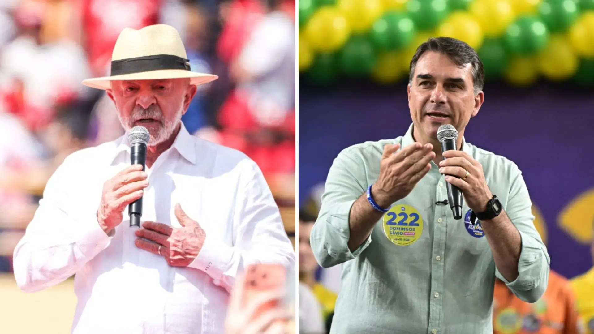 Imagem da notícia Pesquisa Datafolha: Lula tem 39% de intenção de voto no 1º turno, e Flávio Bolsonaro, 33%