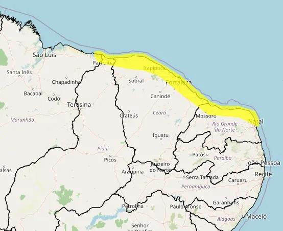 Maranhão, Piauí e Rio Grande do Norte também foram notificados.