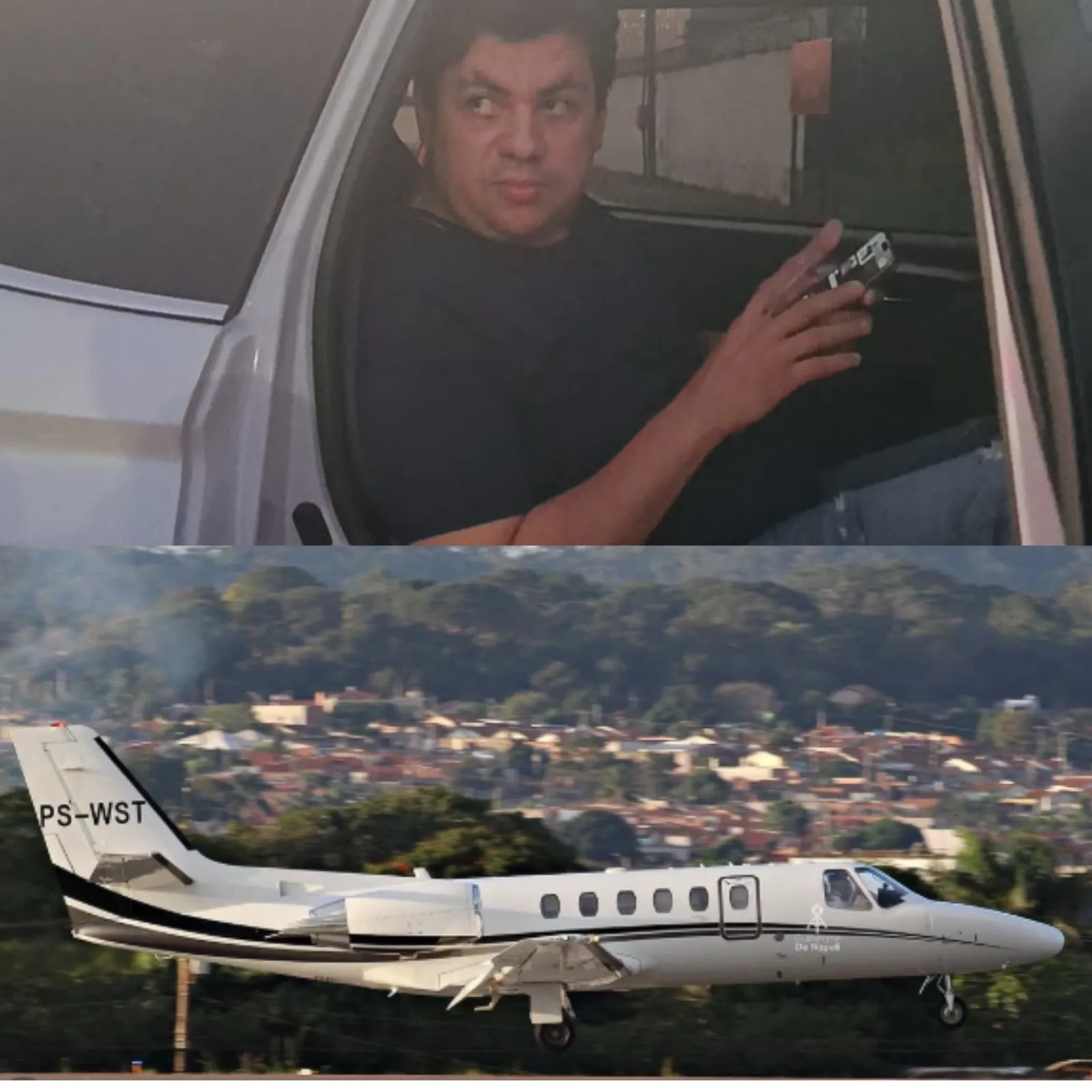 Produção e seguranças do cantor Natanzinho Lima retiraram o empresário do palco e o levaram para o Aeroporto.