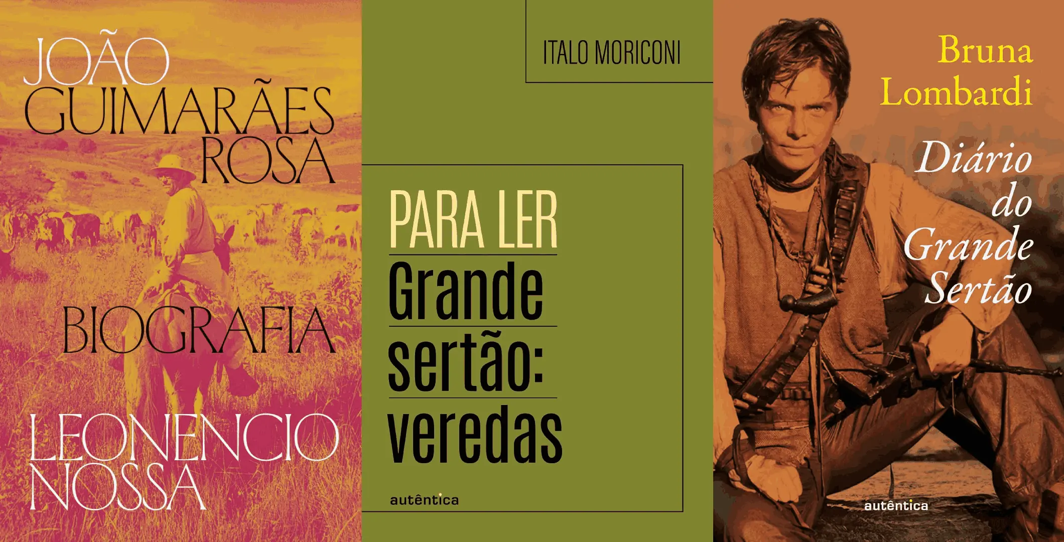 Imagem de livros que ajudam a desbravar a leitura de Grande Sertão: Veredas.