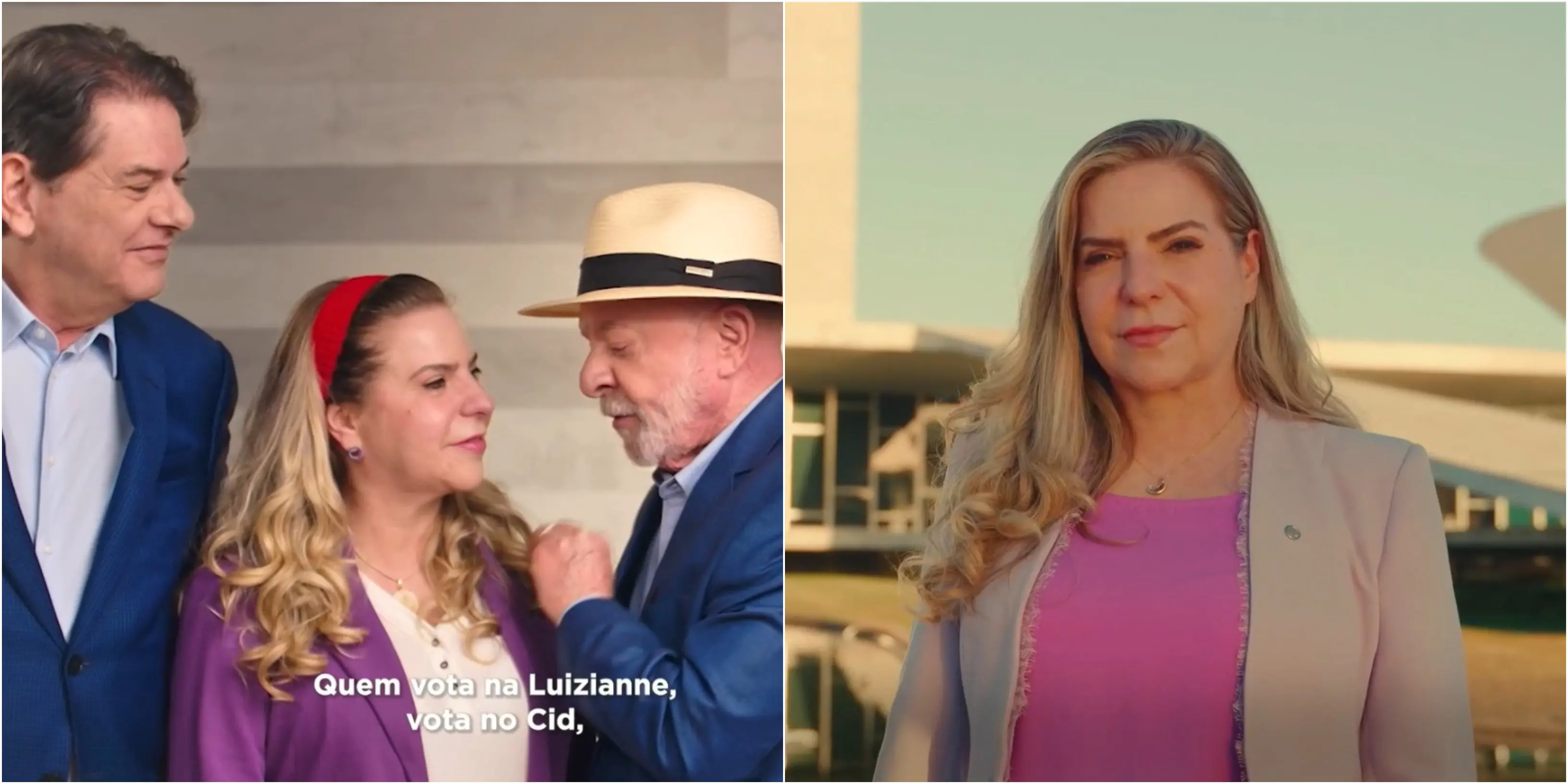 Imagem da notícia Em propaganda na TV, Luizianne estreia sem Lula; Cid aposta no apoio do presidente