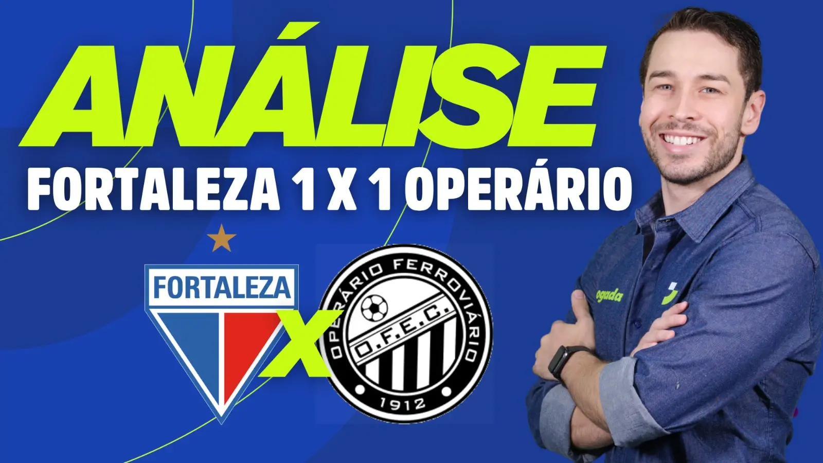 Imagem da notícia Fortaleza 1x1 Operário: Veja a análise de André Almeida na Verdinha