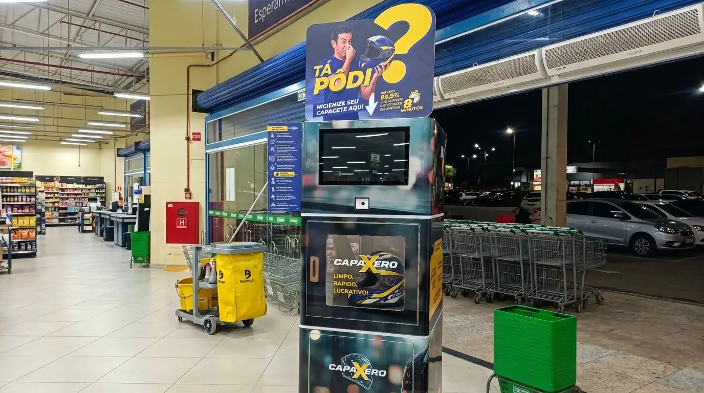 Imagem da notícia Fortaleza ganha 11 pontos automatizadas de higienização de capacetes de motos