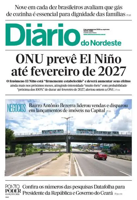 Capa da edição do dia