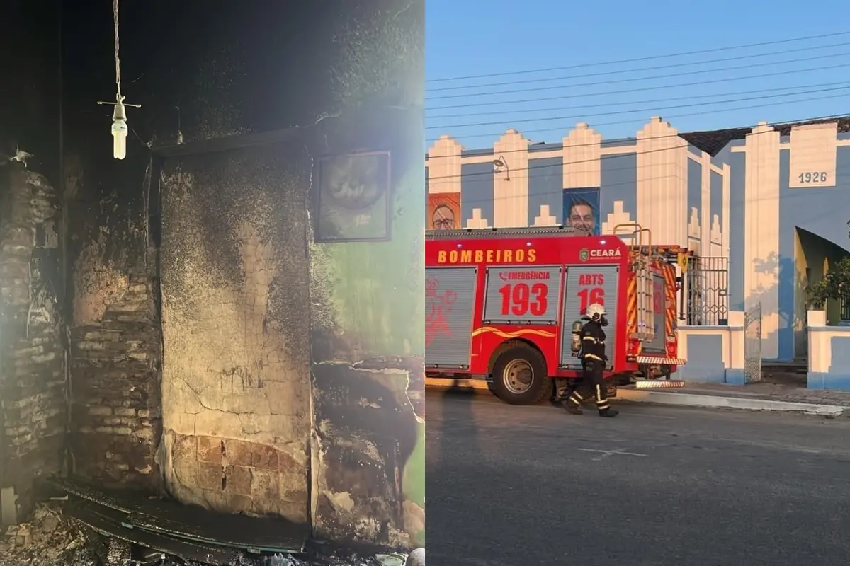 Imagem da notícia Comitê eleitoral é atingido por incêndio em Cariré; dois suspeitos são capturados