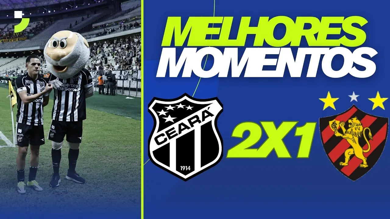Imagem da notícia Ceará 2x1 Sport: veja os melhores momentos do jogo