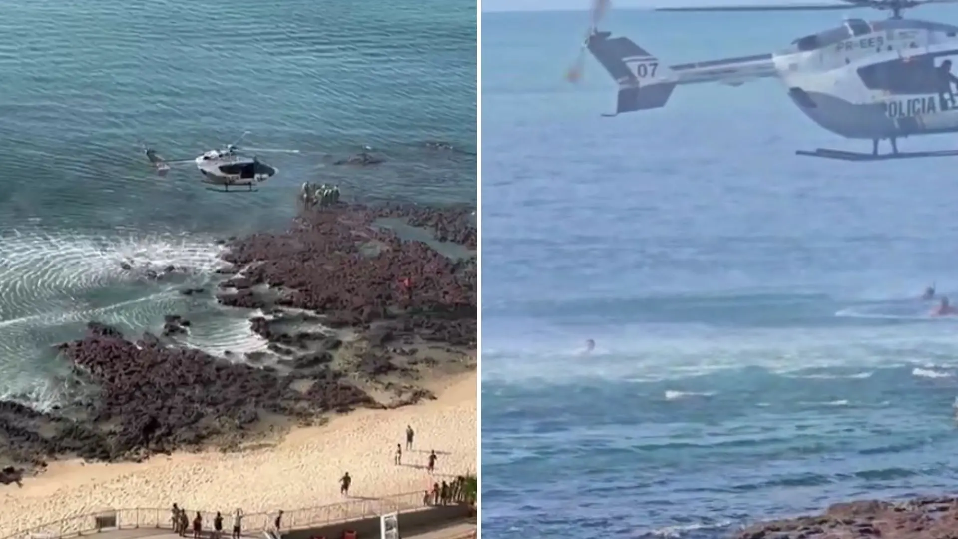 Imagem da notícia Homem é capturado dentro do mar enquanto fugia da polícia na Beira-Mar