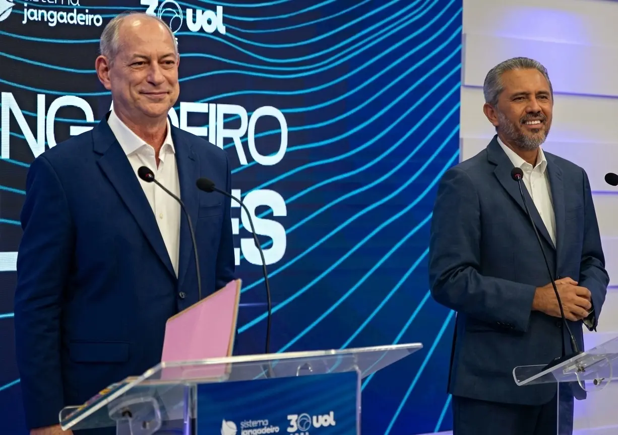Imagem da notícia Em debate, Ciro e Elmano trocam farpas sobre segurança, corrupção e alianças