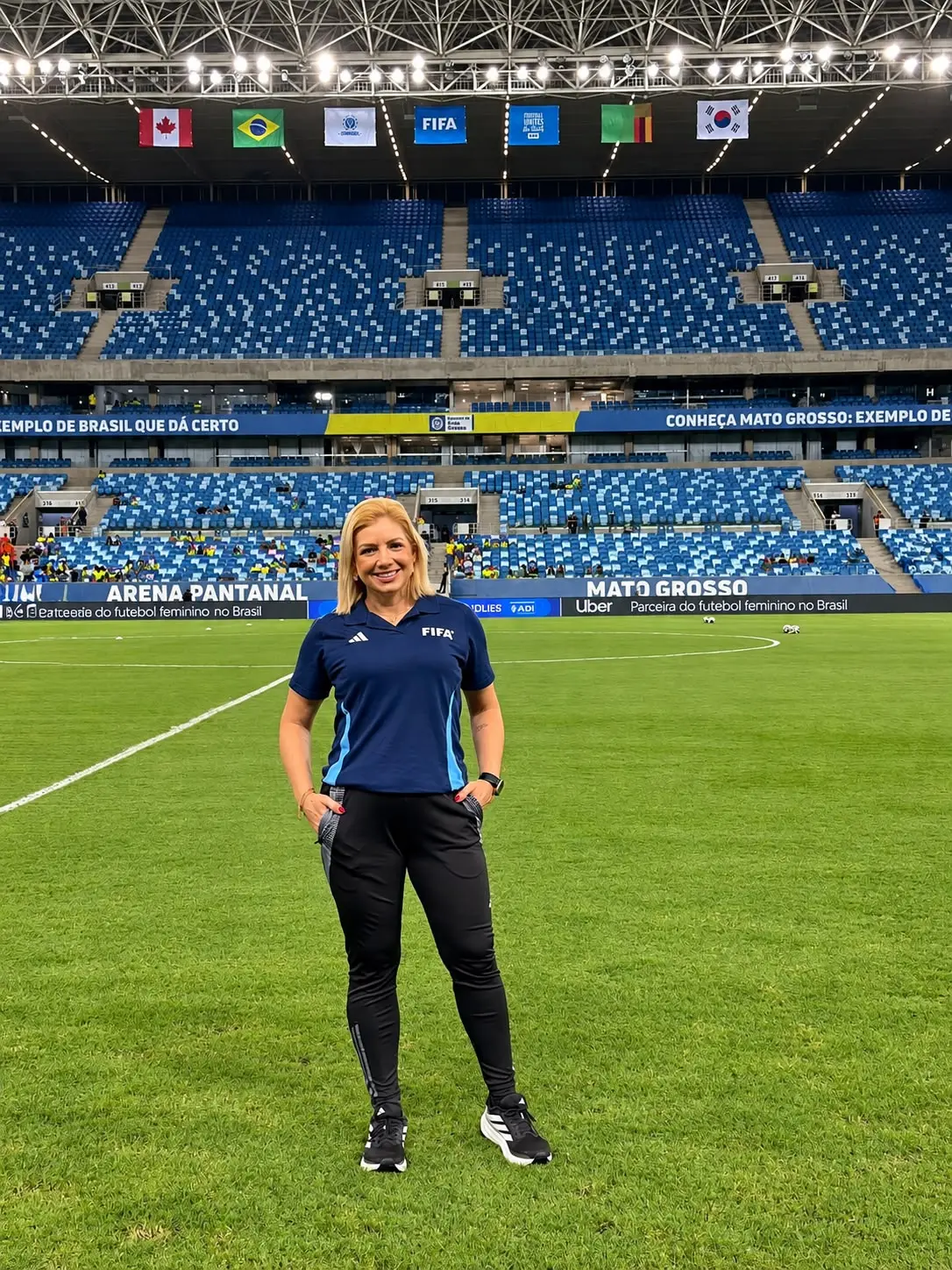 Imagem da notícia Eveliny Almeida celebra nova função e fala dos desafios da arbitragem no Brasil