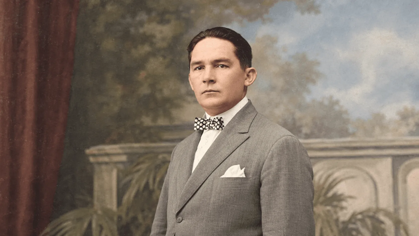 Joaquim Markan Ferreira Gomes em foto de álbum da família. Ele morreu em maio de 1971.  (Imagem melhorada com uso de IA)