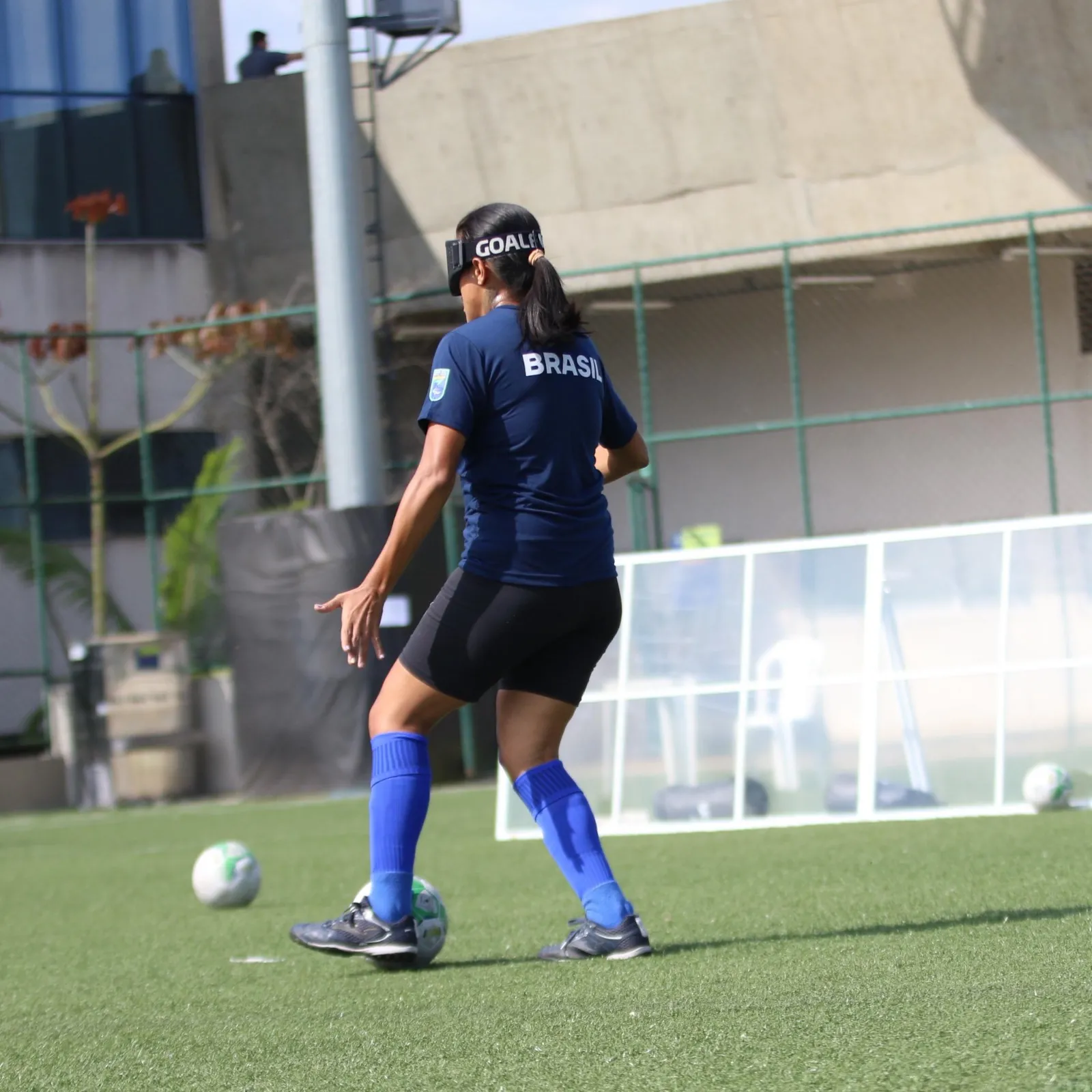 Andreza Lima, atleta do futebol de cegos, também participa do ParaSesc.