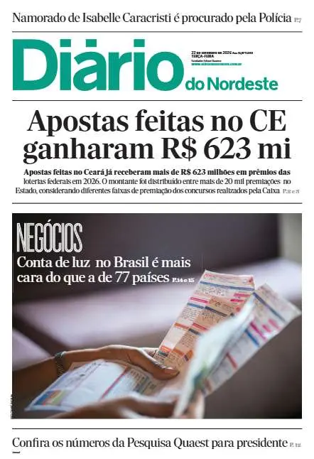 Capa da edição do dia