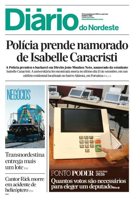 Capa da edição do dia