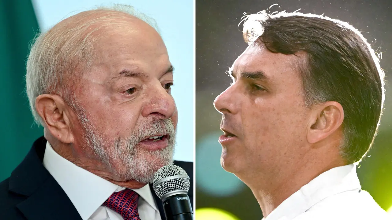 Imagem da notícia Pesquisa Datafolha: Lula tem 40% de intenção de voto no 1º turno, e Flávio Bolsonaro, 36%