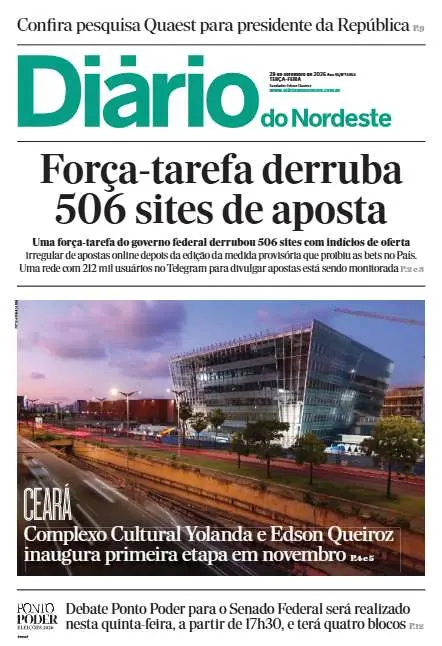 Capa da edição do dia