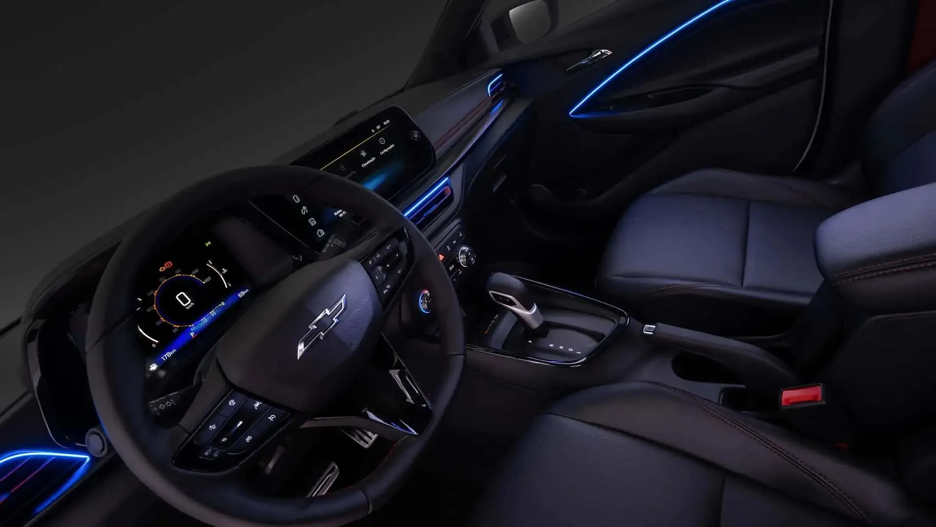 Embora um SUV, o interior traz bastante esportividade e conforto.