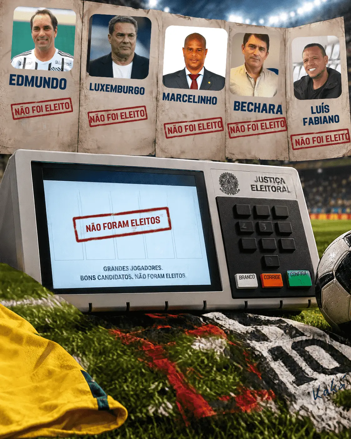 Imagem da notícia Edmundo, Luxemburgo, Bechara e outros ex-atletas ficam fora das eleições de 2026