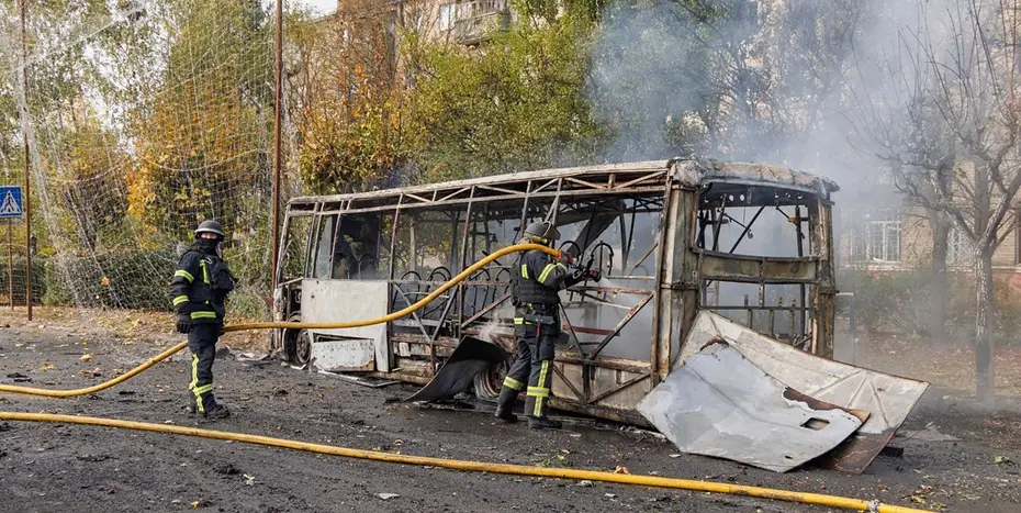 Imagem da notícia Ataque russo a ônibus deixa 12 mortos na Ucrânia