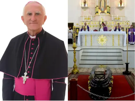 Imagem da notícia Cripta da Catedral de Itapipoca recebe restos mortais de bispo emérito; entenda a tradição da igreja