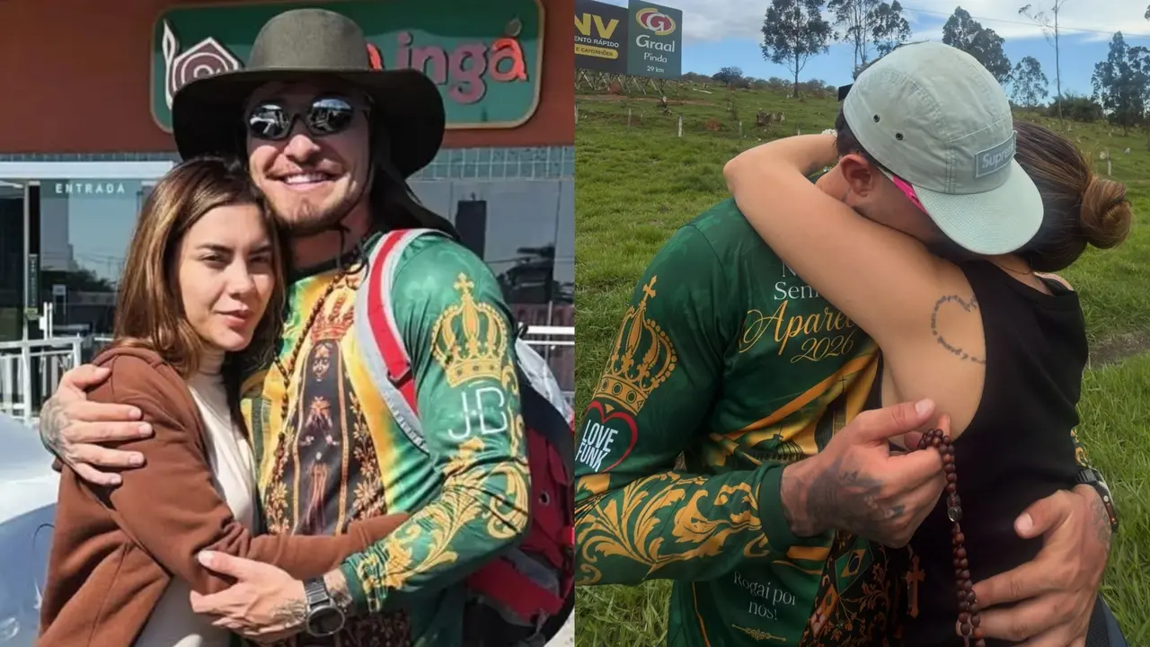 Imagem da notícia MC Gui pede mão da namorada em casamento após completar romaria até Aparecida
