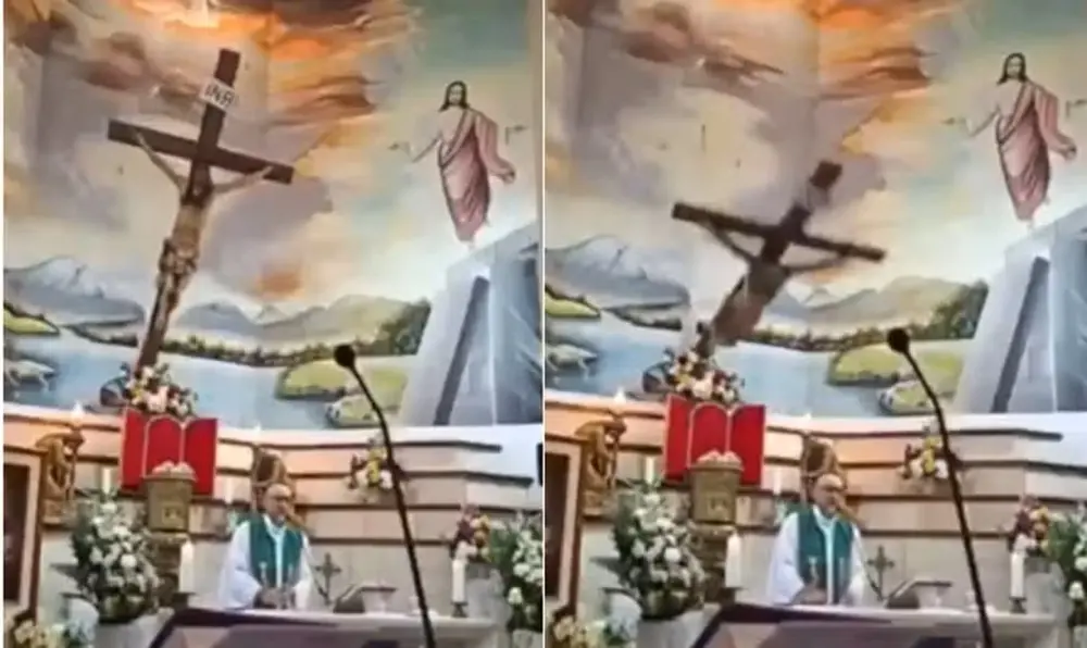 Imagem da notícia Padre morre após cruz de madeira cair sobre ele durante missa