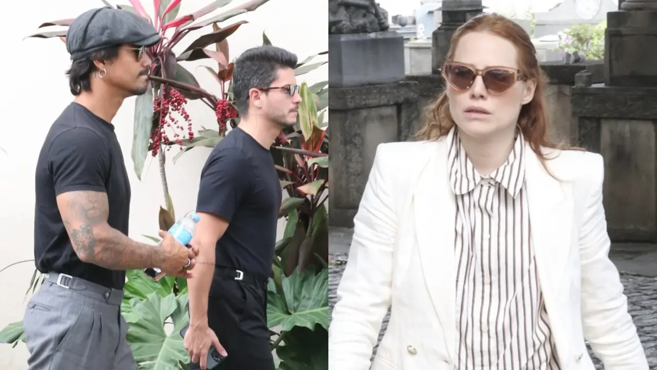 Imagem da notícia Velório de Lua Blanco reúne Arthur Aguiar, Micael Borges e mais amigos; veja imagens