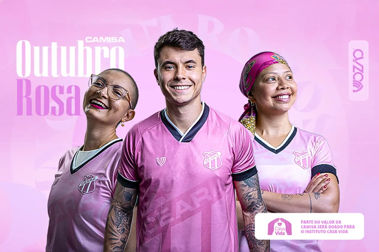 Imagem da notícia Ceará lança novo uniforme em alusão ao Outubro Rosa
