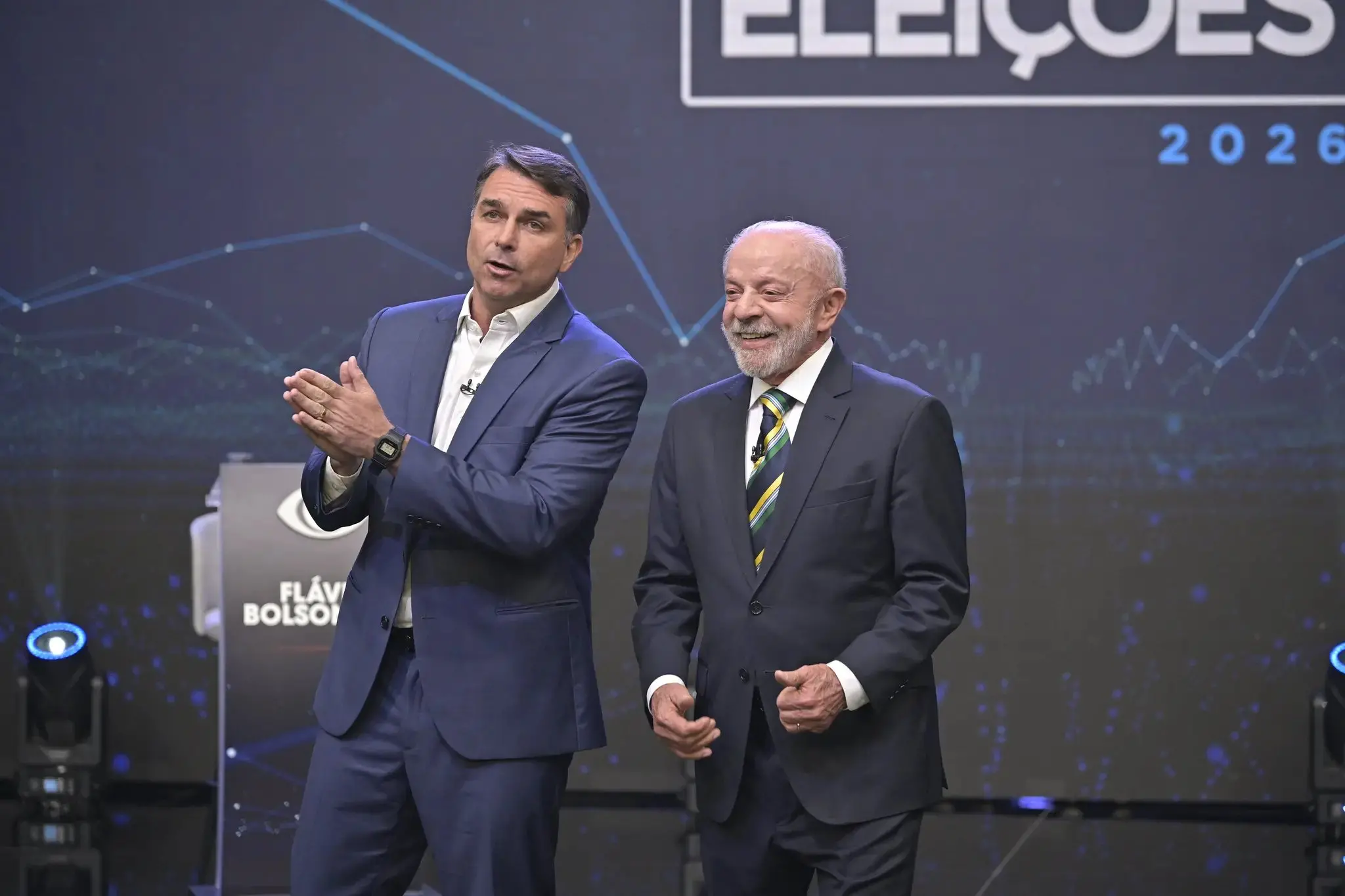 Imagem da notícia Flávio Bolsonaro e Lula confirmam presença em debate na Globo; veja regras